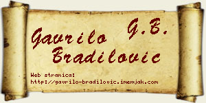 Gavrilo Bradilović vizit kartica